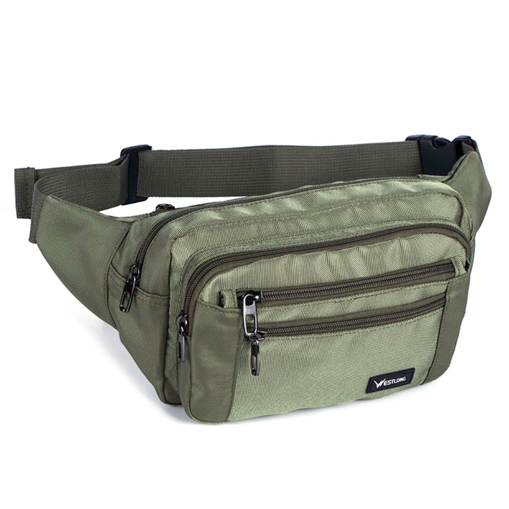 Waist Pack, Casual Functional Fashion Men Waterproof Fanny Pack, Women Belt Bum Bag, Male Phone Wallet Pouch Bags, Unisex 98011