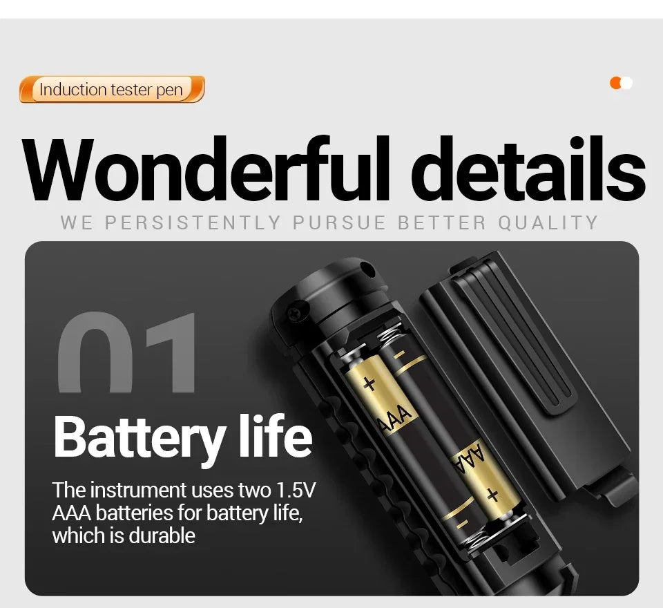 Multifunction Voltage Tester, Pen Detector, Induction AC 24V-250V Voltmeter, NCV Wire Line breakpoint electrician Tools, ANENG B15