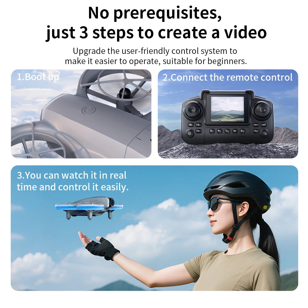 Lenovo E69 Drone HD Dual 8K Camera Optical Flow Aircraft Screen Control Aerial Brushless Photography Remote Control Aircraft