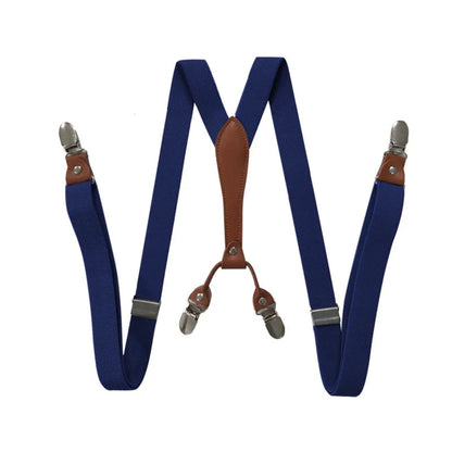 35/25/20mm Wide Men's Suspenders High Elastic Adjustable 4 Strong Clips Heavy Duty X-Back Trousers Braces