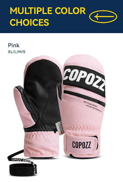 COPOZZ Upgrade Thicken Ski Gloves Winter Men Women 3M Thinsulate Thermal Snowboard Gloves Waterproof Warm Mittens Ski Gloves