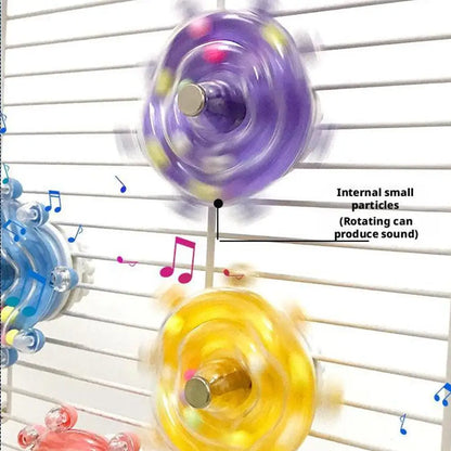Parrot Decompression Toy Unique Rotating Help Pets Energy Toy Excess Safe Of Made Wheel Release Bird Cage Toy For Parrots
