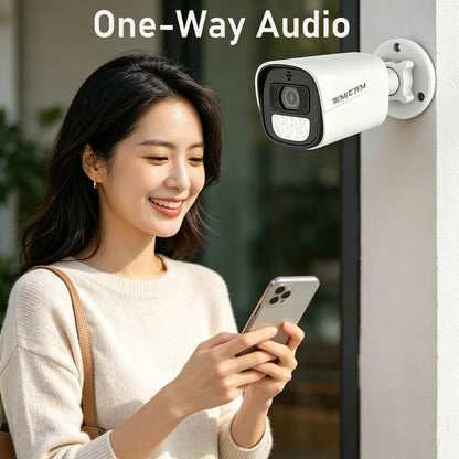 4K 5MP 4MP Home PoE IP Security Camera Outdoors Waterproof Audio Color Night Vision Surveillance Bullet Camera for NVR