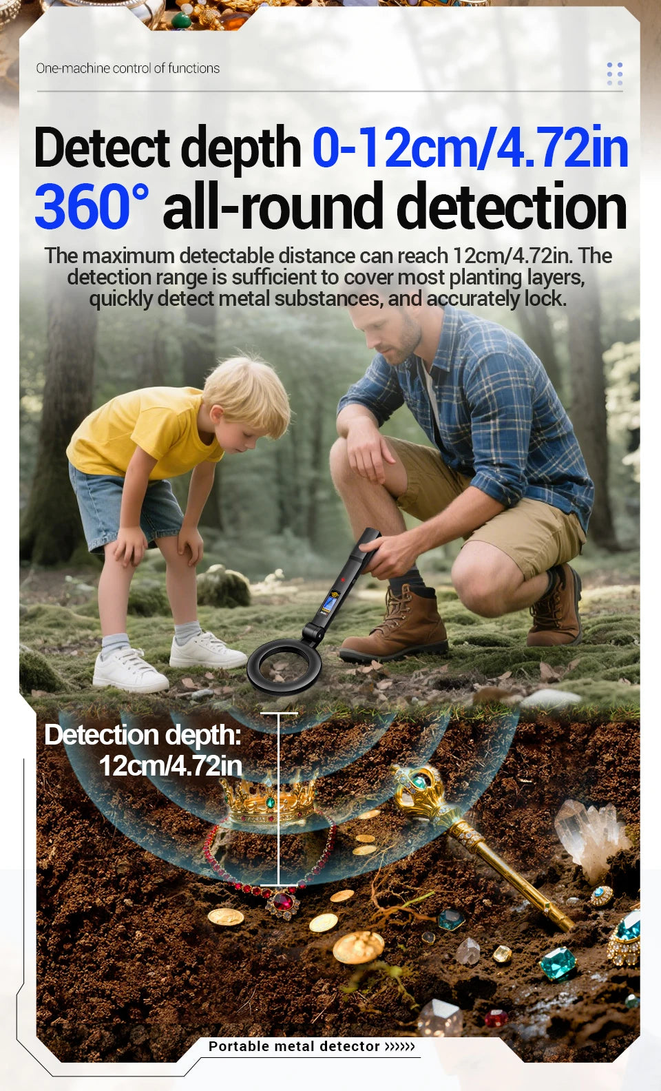 Metal Detector Handheld Beep Vibration Alarm ANENG DM3005B Airport Security Wall Circuit Check Gold Treasure Hunting Tool