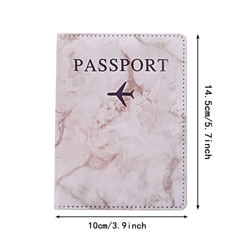 Fashion Passport Protective Cover, Embroidery Letter Pattern Travel Passport Holder, Wallet Gift PU Leather Card Case Cover Unisex