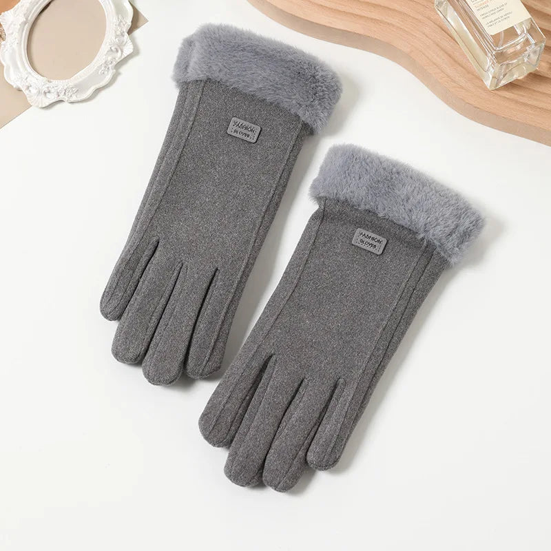 Women's Winter Warm Touchscreen Gloves, Plush Lined Thick Outdoor Leisure Protection