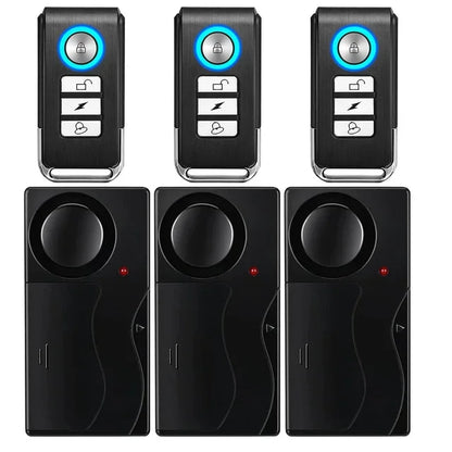 Camluxy Anti-Theft Alarm 110db Loud Door and Window Alarm Wireless Vibration Alarm with Remote Control Bicycle Security Sensors