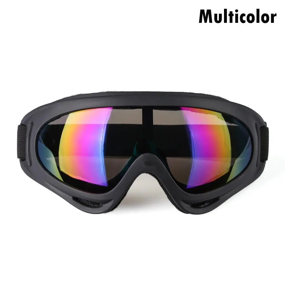 DIZETION 1Pc Winter Windproof Skiing Glasses Goggles Outdoor Sports Eyewear Glasses Ski Dustproof Cycling Lens Frame Sunglasses