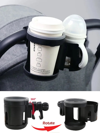 Stroller Cup Holder Phone Support Milk Bottle Drink Cup Holder Conversion 2 Cups Universal for Pram Baby Stroller Accessories