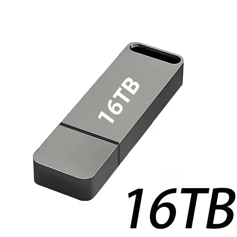 NEW 16TB Metal Flash Drive USB3.2 High Speed Transfer Large Capacity Portable USB Memory Pen Drive For Phone Computer Car U Disk