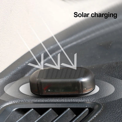 Solar Powered Car Fake Security Light Simulated Dummy Alarm Wireless Warning Anti-Theft Caution Lamp LED Flashing Imitation