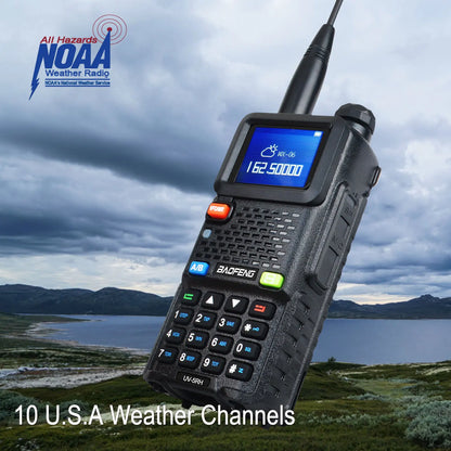 Baofeng UV-5RH Tri-band Walkie Talkie UHF 400-520MHz VHF136-174MHz 200-260MHz Wireless Fast Copy One Channel 7W 999Ch FM Radio