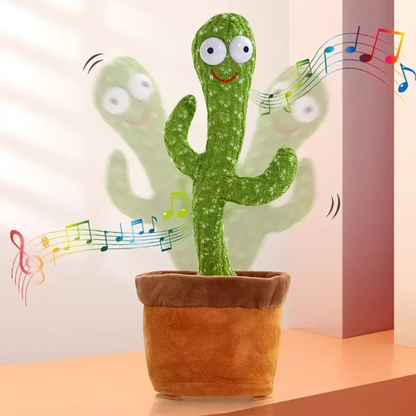 Dancing Cactus Song Speaker Talking Usb Battery Voice Repeat Plush Cactu Dancer Toy Talk Plushie Stuffed Toys For Kids Gift
