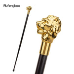 Gold Luxury Lion Head Handle Fashion Walking Stick for Party Decorative Walking Cane Elegant Crosier Knob Walking Stick 93cm