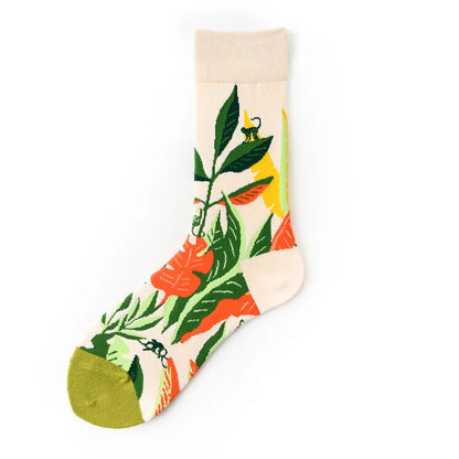 New cotton socks high-quality men's and women's British style casual Harajuku fashion novelty literary couple sexy socks