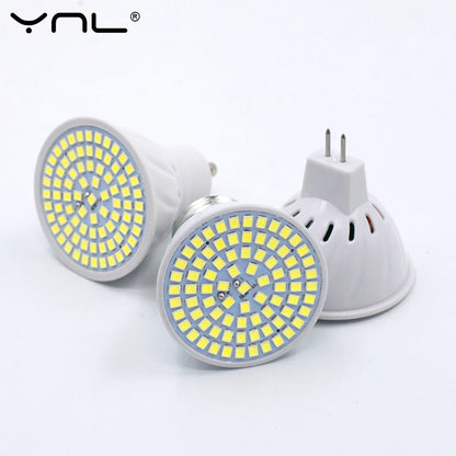 5pcs/lot Lampada LED Bulb GU10 E27 E14 MR16 3W 5W 7W 220V 240V Bombillas LED Lamp SMD 2835 48LED 60LED 80LED Spotlight