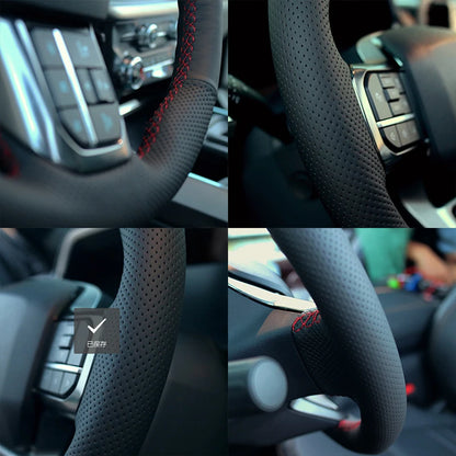 Customize DIY Microfiber Leather Car Steering Wheel Cover For Audi Q7 2012-2015 Q3 Q5 2013-2016 A4 (B8) 2014 2015 A6 (C7)