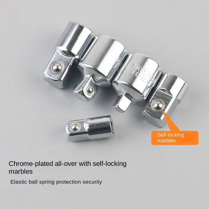 Socket Adapter Ratchet Wrench Adapter 1/2 Large Flywheel 3/8 Medium Flywheel 1/4 Small Flywheel CR-V Chrome Vanadium Steel Set
