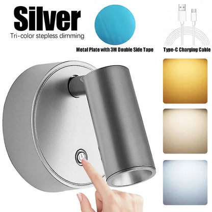 LED Magnetic Wall Lamp, USB Rechargeable, Touch Switch, Adjustable Brightness, Ideal for Bedroom, Dining Room, Party, Art Decor