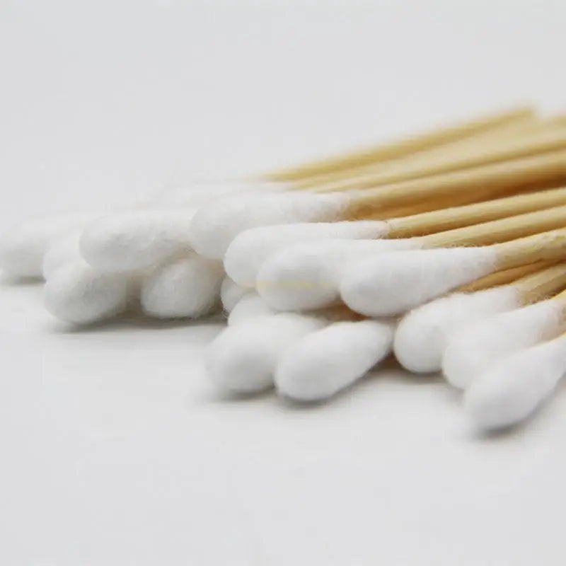 100/200Pcs, Swabs, 6'' Long Wood Handle Sturdy Cotton Applicator, Swab Q-tip, Natural Cotton Swabs