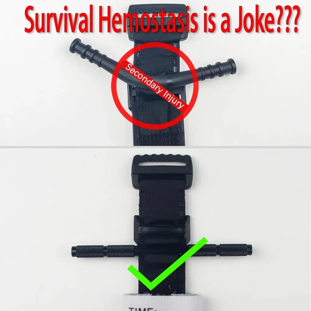 Tactical Emergency Tourniquet Aluminum Rod One-Handed Operation Spinning First-Aid Supplies Rescue Life Outdoor Survival Tool