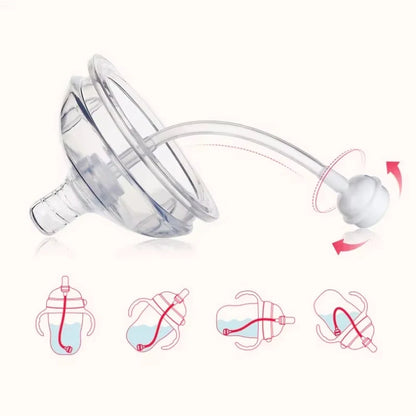 New 0-36 months baby nano-silicone bottle, 240ml 150ml Baby Bottle with handle Breastmilk-like design Soft milk pulling