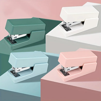 KHINSUN Mini Stapler Set, Portable Color Paper Binding Machine, Use 24/6 26/6 Staples Fashion, Stationery Office Supplies