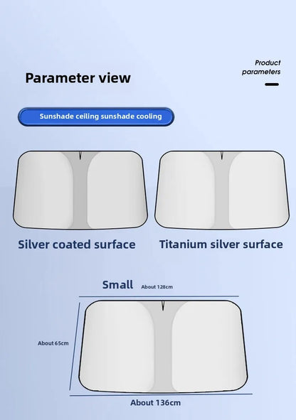 Car Window Sunshade Cover, Sun Shade, Windshield Visor Protector Windscreen Folding, Auto UV Protection Curtain Styling Accessories