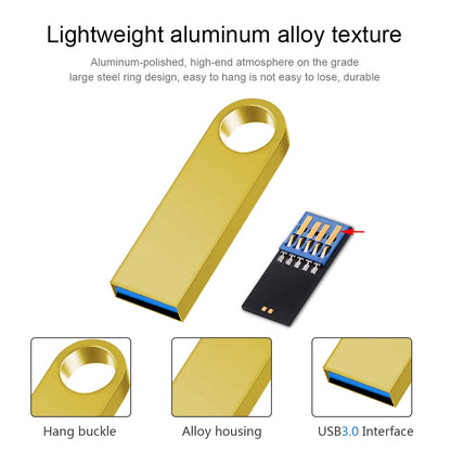 Hot Sale Metal Key Chain 3.0 USB Flash Drive 128GB Pen Drive 8GB 16GB 32GB 64GB Memory U Stick 3. 0 High Speed Pendrive