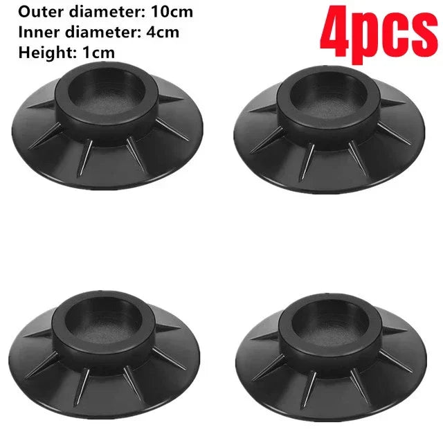 4Pcs, Anti Vibration Feet Pads, Rubber Legs, Slipstop, Silent Skid Raiser Mat for Washing Machine, Support Dampers, Stand Accessories