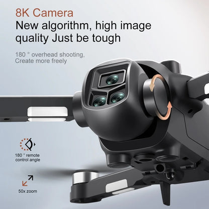 2026 V156 MAX Drone 8K HD 5G WIFI GPS Screen RC Dual Camera Intelligent Obstacle Avoidance Brushless Power Toys Drone Gift 2026