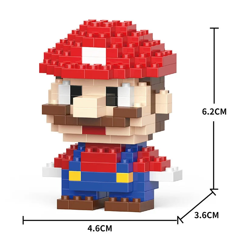 Cartoon Cool Rice Building Blocks Animal Dolls Educational Assembled Toys Ornaments Small Particles Children's Birthday Gifts