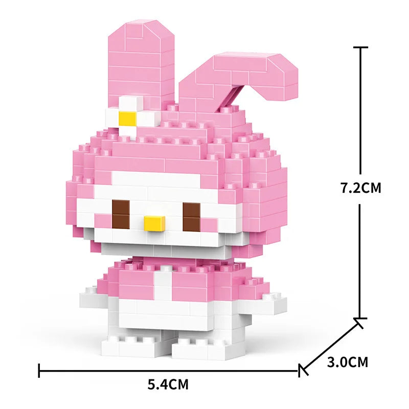 Cartoon Cool Rice Building Blocks Animal Dolls Educational Assembled Toys Ornaments Small Particles Children's Birthday Gifts
