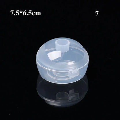 Various Shapes Plastic Transparent Storage Box, Small Items Sundries Organizer Case, Jewelry Earrings Rings Beads Container Tools