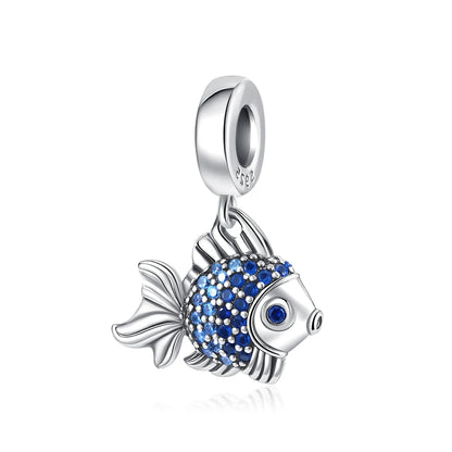 New Hot Selling Blue Pentagram, Butterfly Bead Turtle, Fish Pendant Suitable for European Original Bracelet DIY Exquisite Jewelry