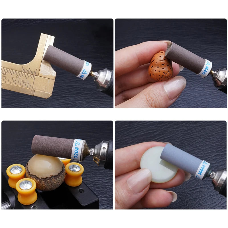Cylindrical Sandpaper Rod Grinding Head 180 Grit~5000 Grit 2.35 Handles for Polishing Metal Wood Jewelry