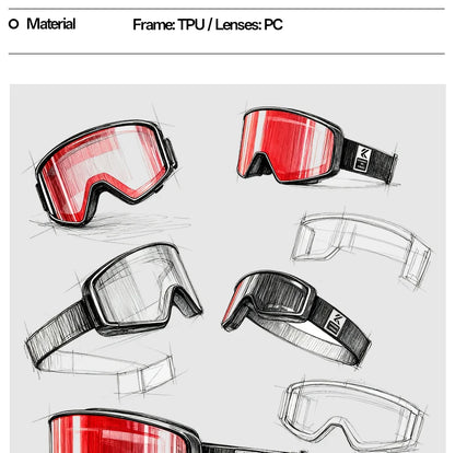 Kapvoe Flip Over Magnetic Snow Goggles Photochromic Ski Men Snowmobile Anti-Fog Snowboard Goggles Women Ski Equipment UV400