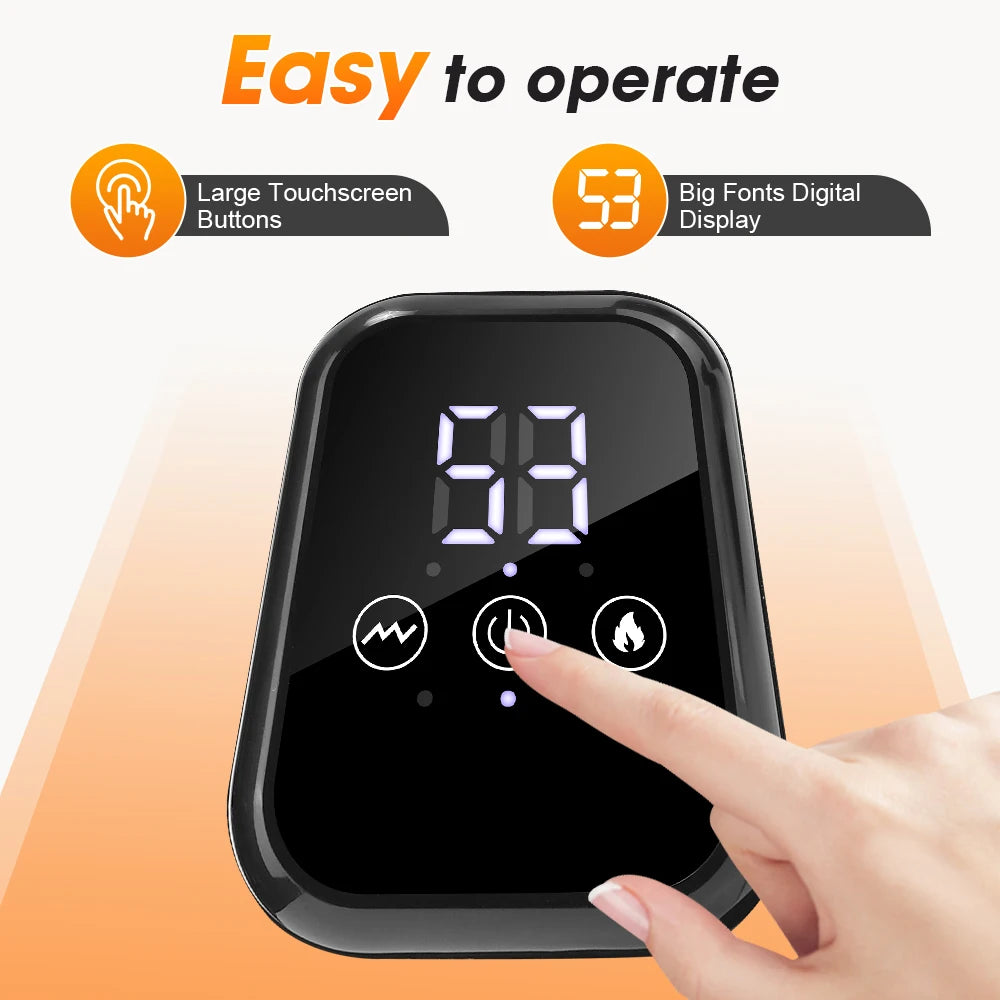 3-in-1 Heated Vibration Massager for Knee, Shoulder, and Elbow - 3 Heat Levels, 3 Vibration Modes, Non-Slip Wrap Design