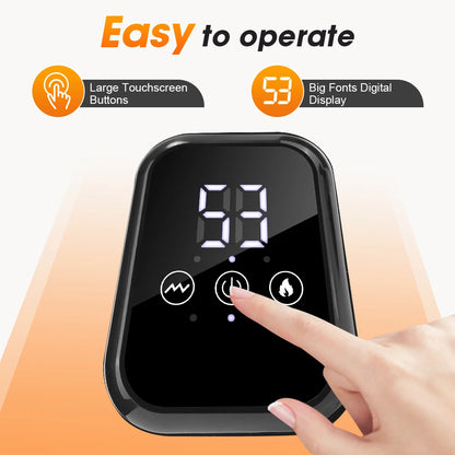 3-in-1 Heated Vibration Massager for Knee, Shoulder, and Elbow - 3 Heat Levels, 3 Vibration Modes, Non-Slip Wrap Design