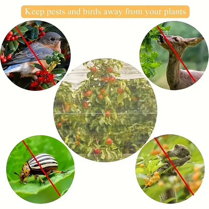 Extra-Thick Garden Netting With Drawstring & Zipper - Insect & Bird Protection For Fruits, Citrus, Flowers PE Material Insect Netting