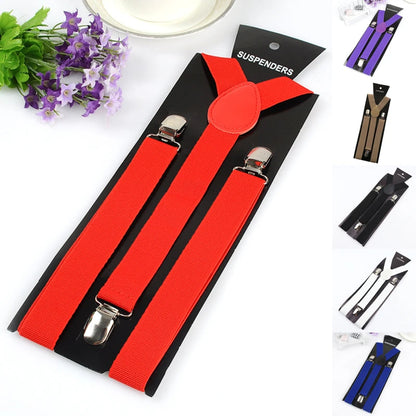 35/25/20mm Wide Men's Suspenders High Elastic Adjustable 4 Strong Clips Heavy Duty X-Back Trousers Braces