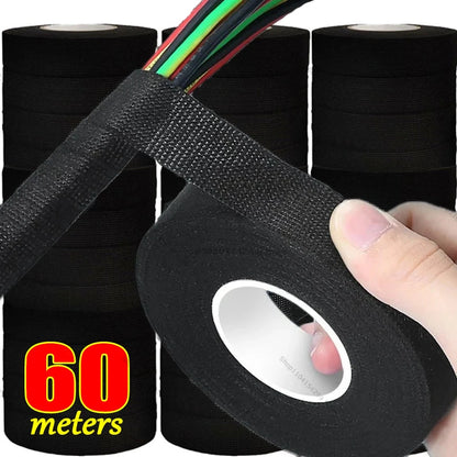 Electrical Tape Heat-resistant Harness Bundle Insulation Auto Wiring Fabric Cloth Wrap Waterproof Cable Organizer Adhesive Tapes