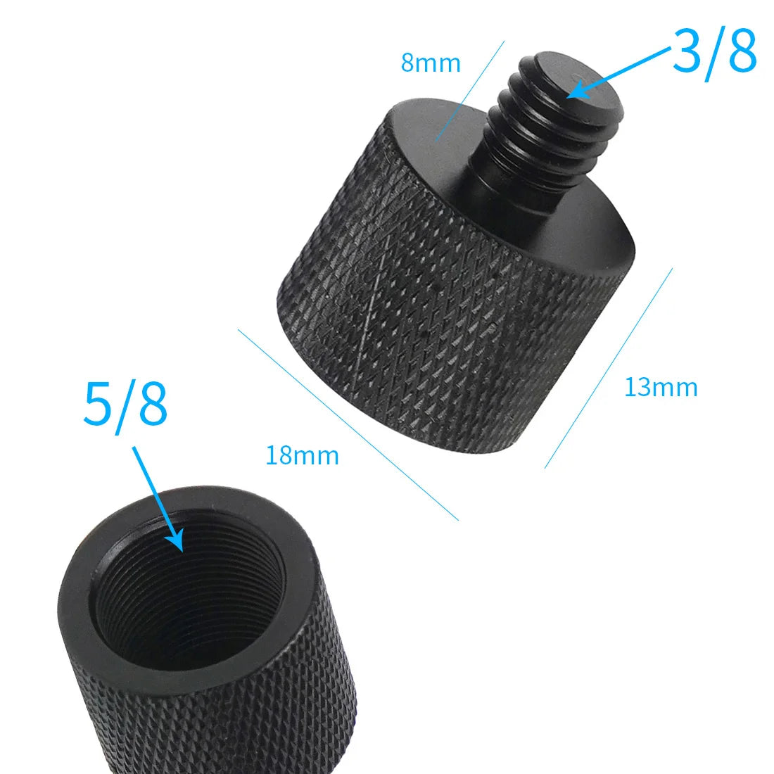 Microphone Holder Extended Rod 5/8"-27 5/8 1/4 3/8 Male Female Screw Converter Adapter Mic Stand Mount Tripod Camera Conversion