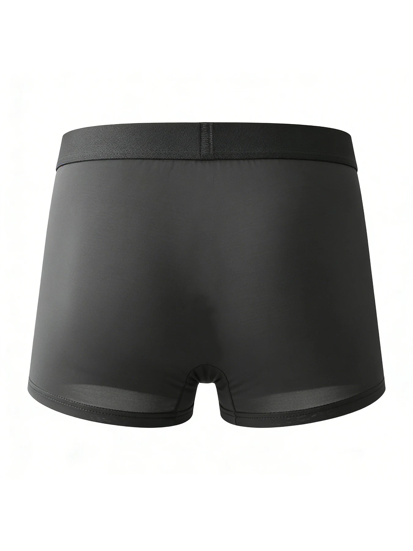 4 pieces of luxury ice silk satin flat briefs, men's underwear, smooth cool briefs, breathable and comfortable fit briefs