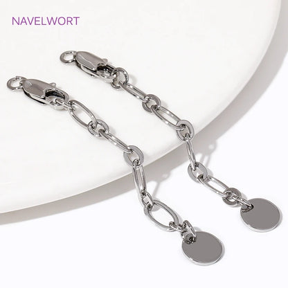 1/3/5Pcs/lot, 18K Gold Plated Round Extension Chain For Jewelry Making, Brass Extended Tail Chain, DIY Necklace Accessories