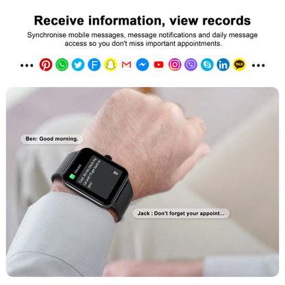Blackview R50 Smart Watch, Heart Rate Monitor 1.85'' HD Screen, 100+ Sport Modes, Men Women, Outdoor Watch for IOS Android