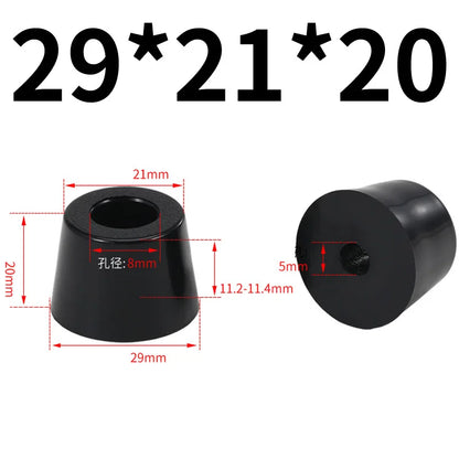 Black Rubber Bumper Furniture Pad Feet Leg Pads Tile Floor Protectors Table Leg Cover With Washers