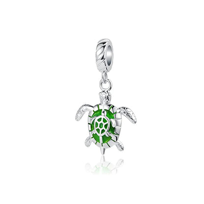 New 925 Silver Octopus crab Charm Bead Sea turtle starfish Seahorse dolphin Pendant Fit Original Bracelet Women DIY Jewelry Gift
