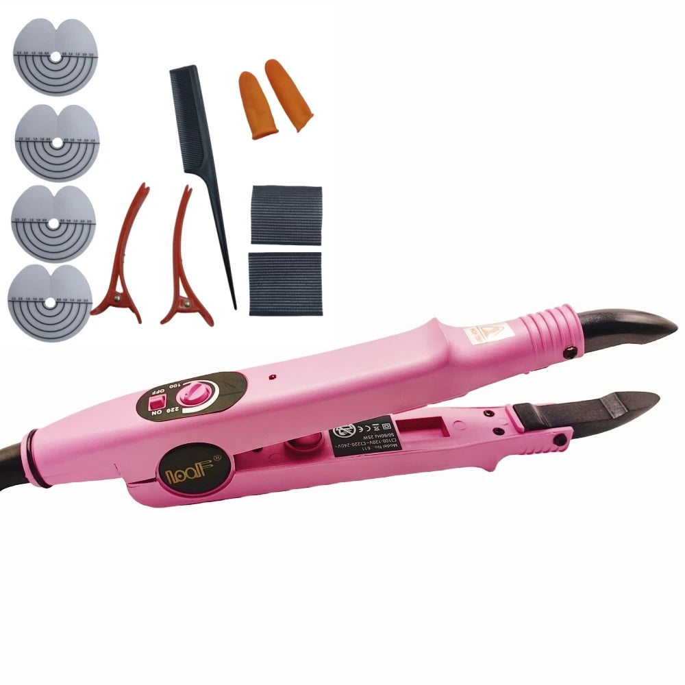 Loof Professional Nueva Tenacilla de Fusión para Extensiones de Cabello con Temperatura Ajustable hasta 220℃, Mini Punta Calentadora Inteligente, Herramienta de Unión de Queratina