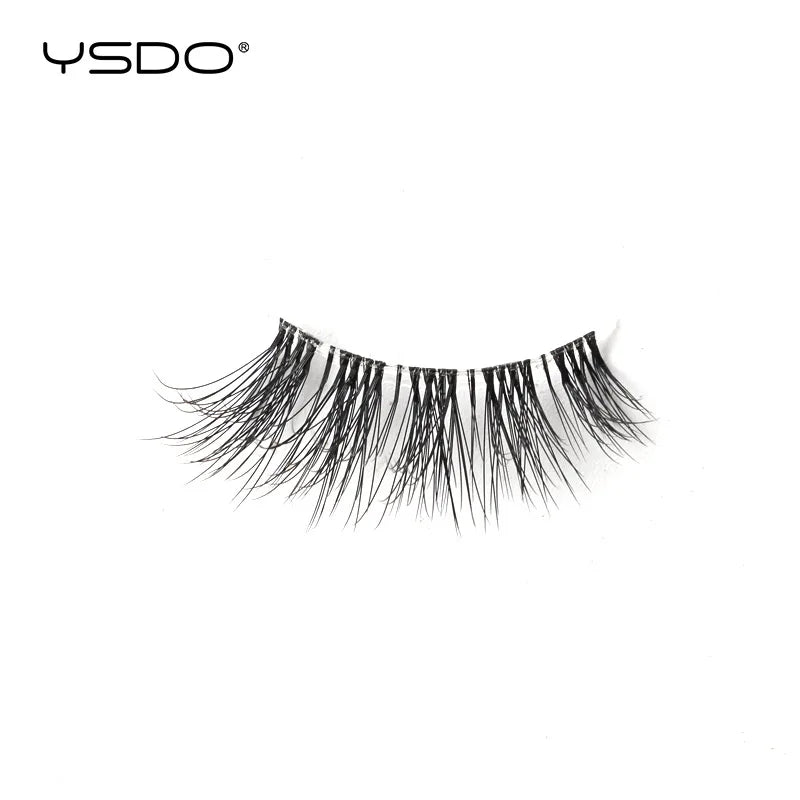 YSDO 5/10 Pairs Half Lashes Cat Eyelashes Soft Natural Clear Band False Lashes Natural Wispy Faux 3d Mink Eyelashes Makeup Tools